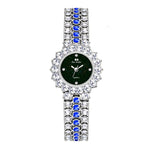 BS Bee Sister FA1580 Orologio a catena da donna con temperamento scintillante con diamanti pieni, Golden Green, Golden Blue, Silver Blue, Rose Coffee