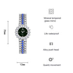 BS Bee Sister FA1580 Orologio a catena da donna con temperamento scintillante con diamanti pieni, Golden Green, Golden Blue, Silver Blue, Rose Coffee