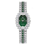 BS Bee Sister FA1581 Orologio da donna con diamanti pieni di glitter di nicchia, Golden Green, Silver Blue, Rose Coffee, Silver Green