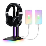 Supporto per cuffie da gioco con doppia USB e luce RGB