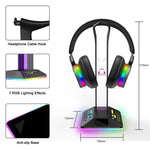 Supporto per cuffie da gioco con doppia USB e luce RGB