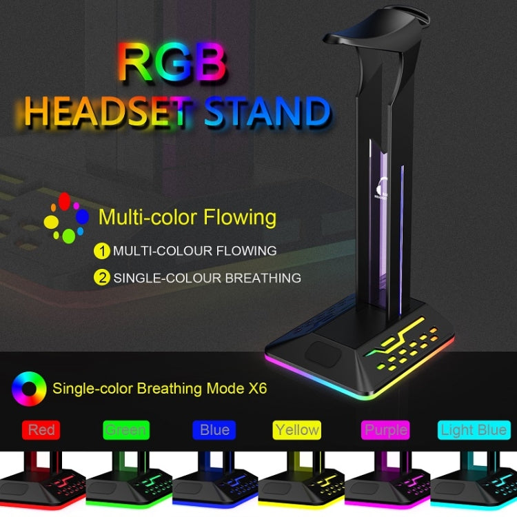 Supporto per cuffie da gioco con doppia USB e luce RGB