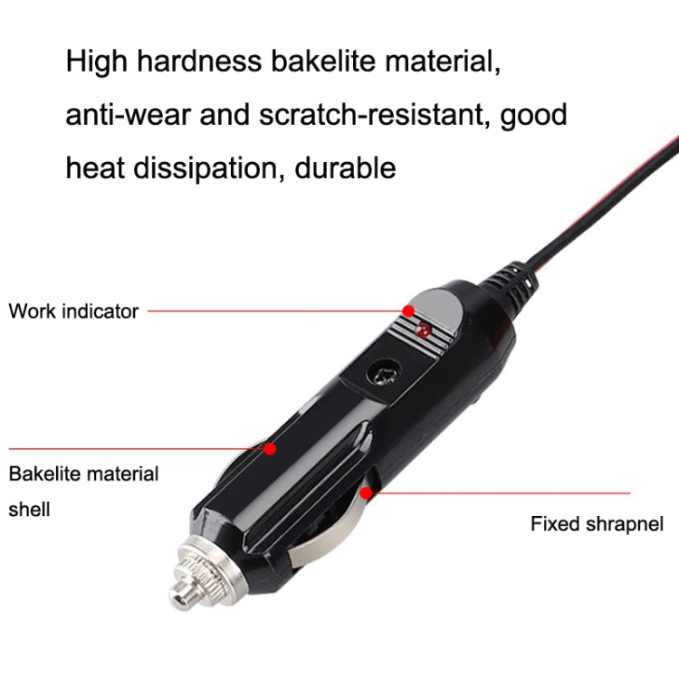 Linea di estensione per presa accendisigari per auto 12-24 V, lunghezza cavo 3,7 m, 12-24V Length 370cm