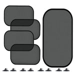 Parasole in rete per auto con ventosa non porosa, 5pcs/set