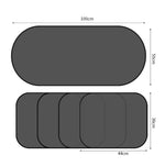 Parasole in rete per auto con ventosa non porosa, 5pcs/set