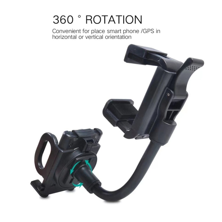 Staffa per tubo flessibile per specchietto retrovisore per auto Staffa di navigazione universale per telefono cellulare, H59+C38