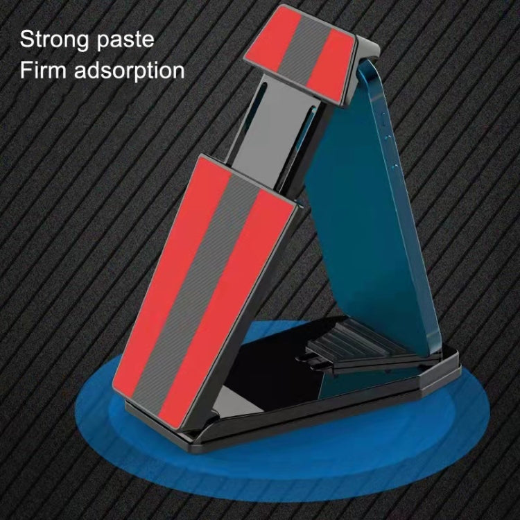 Staffa fissa per strumento a ventosa per supporto da auto per tablet per cellulare, Red Leather Pattern, Black Carbon Fiber
