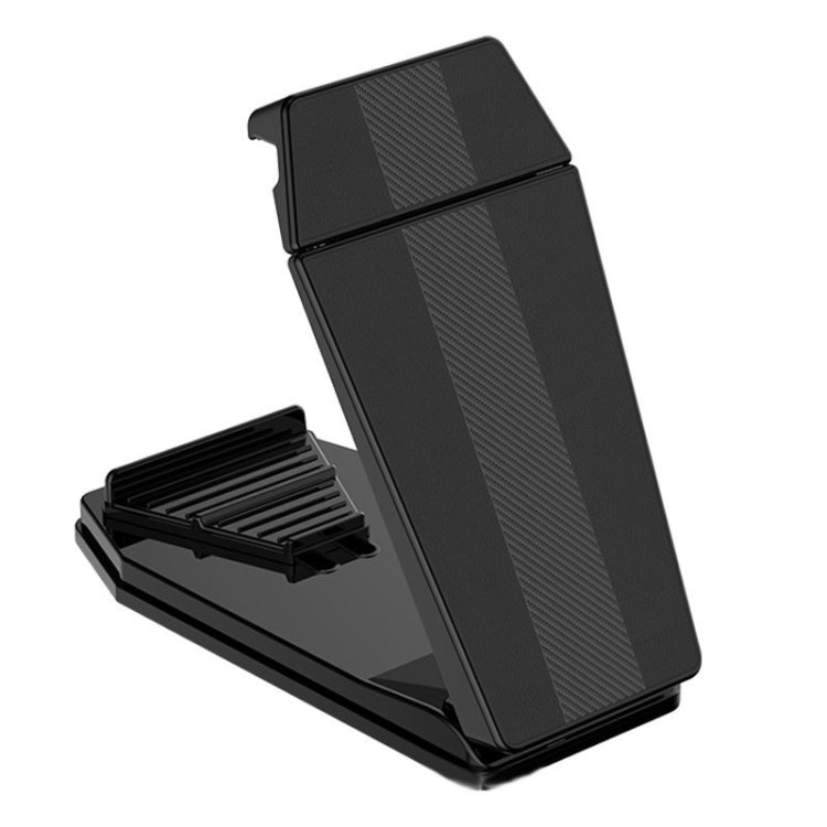 Staffa fissa per strumento a ventosa per supporto da auto per tablet per cellulare, Red Leather Pattern, Black Carbon Fiber