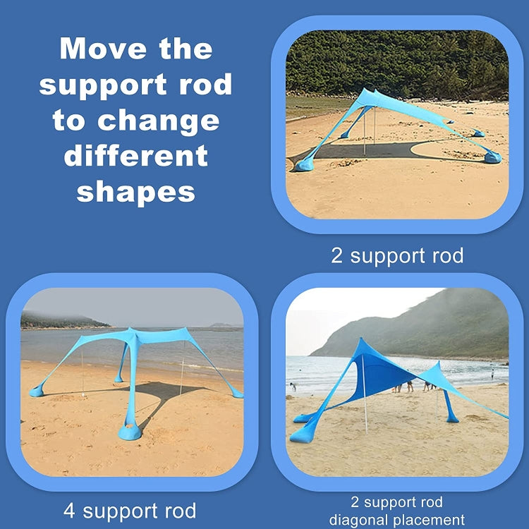 Tenda da campeggio all'aperto in lycra da spiaggia con baldacchino, tenda da pesca parasole, dimensioni:, 210x160x150cm, 210x200x150cm, 300x300x200cm