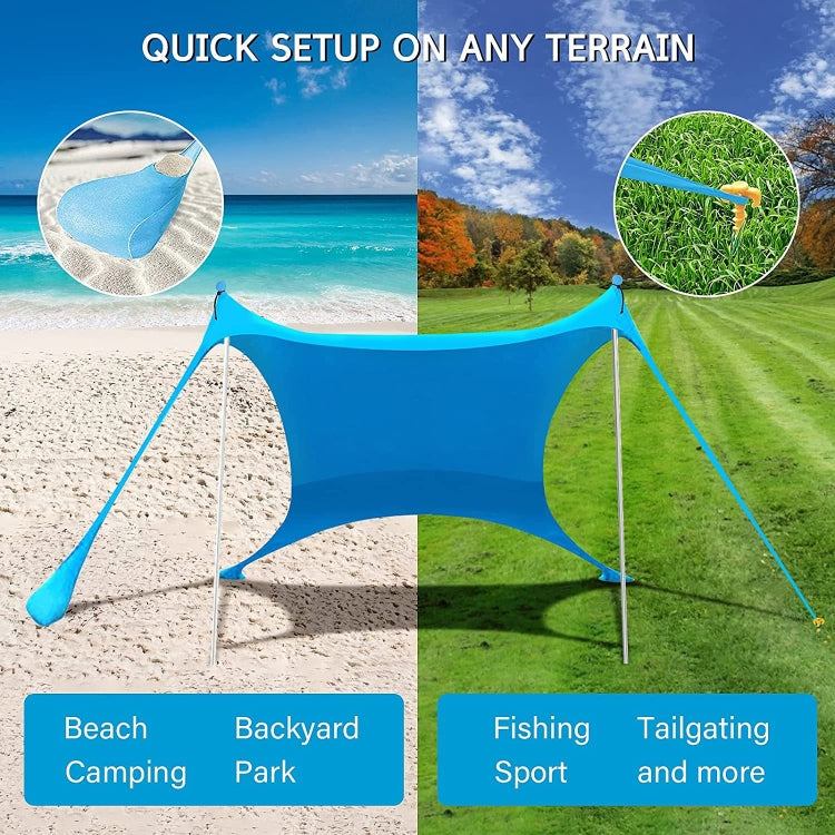 Tenda da campeggio all'aperto in lycra da spiaggia con baldacchino, tenda da pesca parasole, dimensioni:, 210x160x150cm, 210x200x150cm, 300x300x200cm