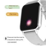 HD6 Smart Watch con monitoraggio della frequenza cardiaca multifunzionale da 1,69 pollici, Black, Silver, Pink, Light Green, Green
