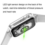 HD6 Smart Watch con monitoraggio della frequenza cardiaca multifunzionale da 1,69 pollici, Black, Silver, Pink, Light Green, Green