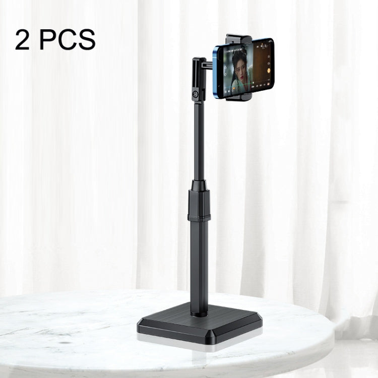 Staffa per trasmissione in diretta per telefono cellulare desktop da 2 PC Supporto da pavimento telescopico di classe online, Cool Black, Ivory White, Dark Green, Cherry Blossom Pink, Lucky Red