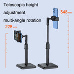 Staffa telescopica con rotazione 360° per smartphone e PC