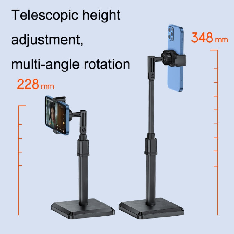 Staffa telescopica con rotazione 360° per smartphone e PC