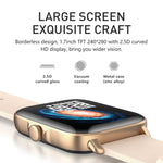 LOANIY Y22 Smart Watch Bluetooth con monitoraggio della frequenza cardiaca, Pink, Black, Gold, Silver Gray