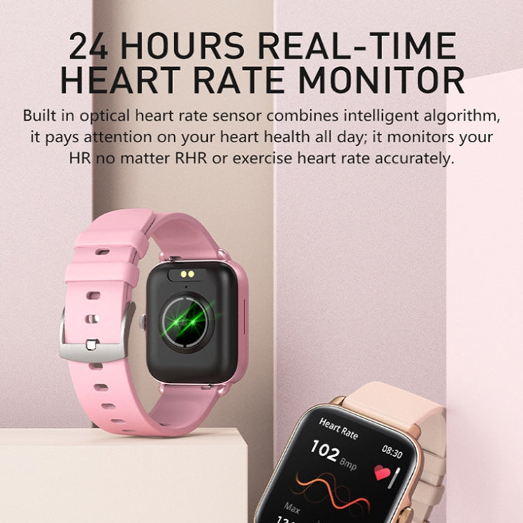 LOANIY Y22 Smart Watch Bluetooth con monitoraggio della frequenza cardiaca, Pink, Black, Gold, Silver Gray