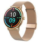 LOANIY CF80 Orologio Bluetooth intelligente con monitoraggio della frequenza cardiaca da 1,08 pollici, Pink, Black, Silver Gray, Gold Steel, Black Steel, Silver Steel