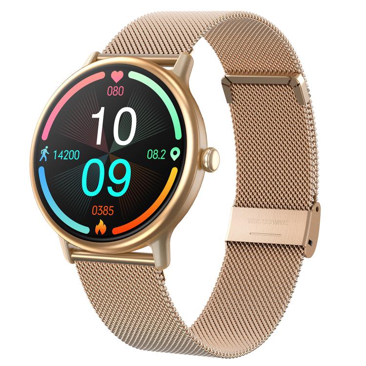 LOANIY CF80 Orologio Bluetooth intelligente con monitoraggio della frequenza cardiaca da 1,08 pollici, Pink, Black, Silver Gray, Gold Steel, Black Steel, Silver Steel