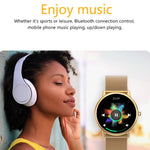 LOANIY CF80 Orologio Bluetooth intelligente con monitoraggio della frequenza cardiaca da 1,08 pollici, Pink, Black, Silver Gray, Gold Steel, Black Steel, Silver Steel