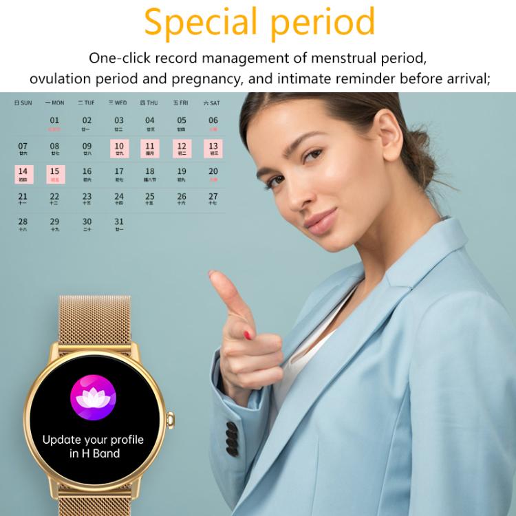 LOANIY CF80 Orologio Bluetooth intelligente con monitoraggio della frequenza cardiaca da 1,08 pollici, Pink, Black, Silver Gray, Gold Steel, Black Steel, Silver Steel