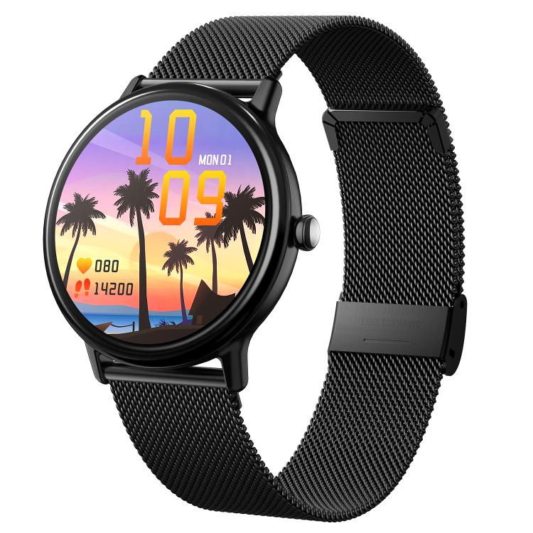 LOANIY CF80 Orologio Bluetooth intelligente con monitoraggio della frequenza cardiaca da 1,08 pollici, Pink, Black, Silver Gray, Gold Steel, Black Steel, Silver Steel