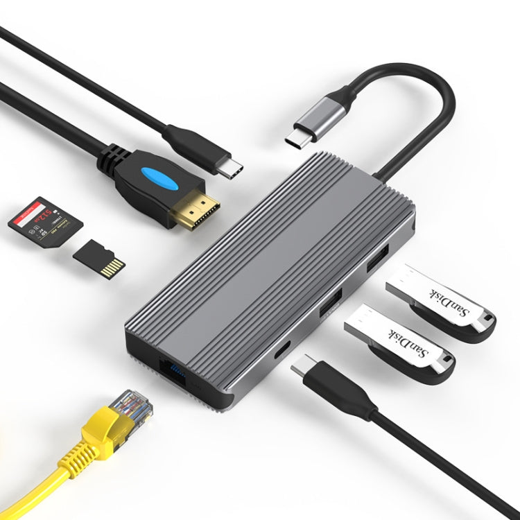 Blueendless 8K/30Hz Type-C a Gigabit Ethernet USB3.1 Docking Station