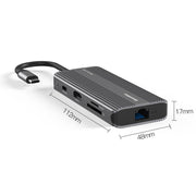 Blueendless 8K/30Hz Type-C a Gigabit Ethernet USB3.1 Docking Station