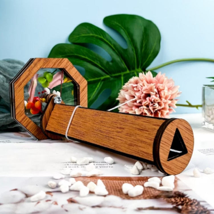 Caleidoscopio rotante in legno fai-da-te per bambini