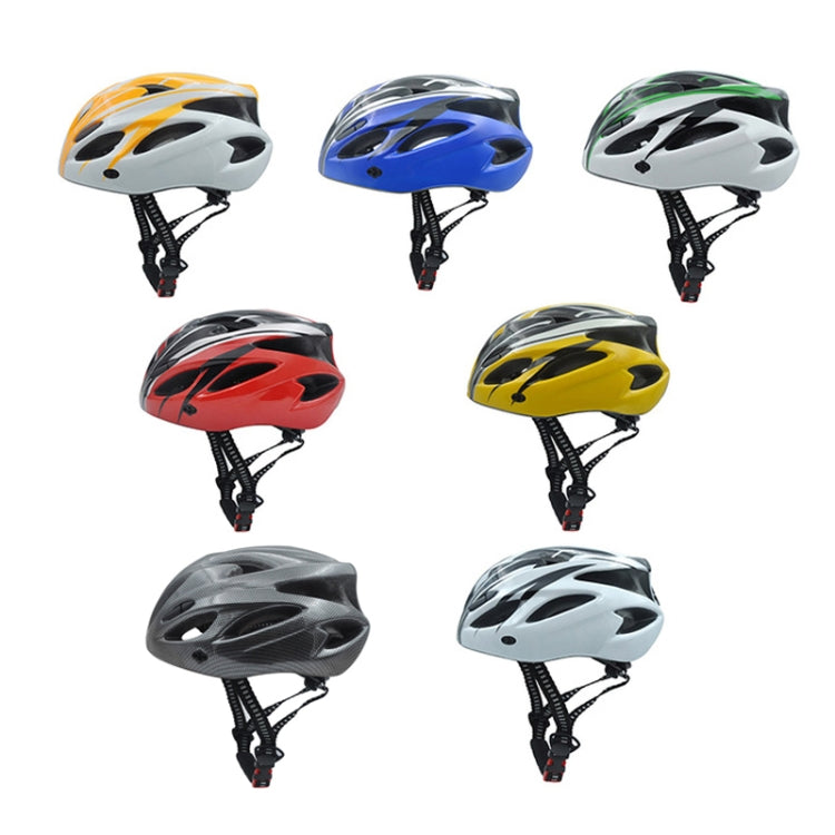 Casco monopezzo unisex per bici da ciclismo, White Orange, Blue Black, Yellow Black, Red Black, White Black, White Black Green, Fiber Black