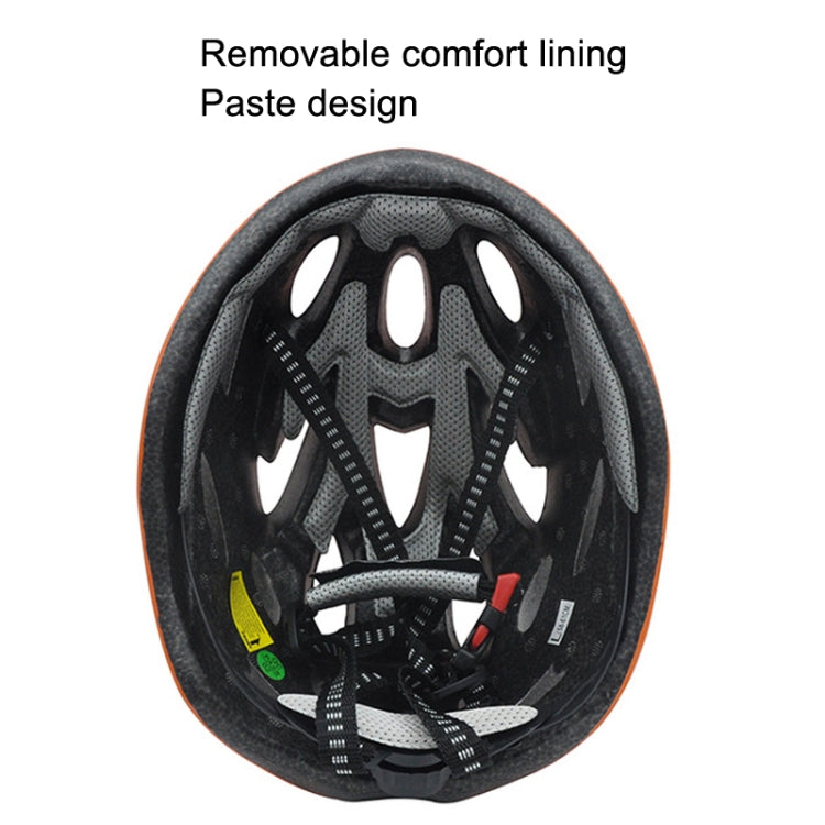 Casco monopezzo unisex per bici da ciclismo, White Orange, Blue Black, Yellow Black, Red Black, White Black, White Black Green, Fiber Black