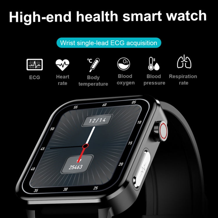 LOANIY E86 Orologio Bluetooth intelligente con monitoraggio della frequenza cardiaca da 1,7 pollici, Blue, Black, Red, Black Leather, Brown Leather, Black Steel