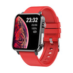 LOANIY E86 Orologio Bluetooth intelligente con monitoraggio della frequenza cardiaca da 1,7 pollici, Blue, Black, Red, Black Leather, Brown Leather, Black Steel