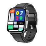 LOANIY E86 Orologio Bluetooth intelligente con monitoraggio della frequenza cardiaca da 1,7 pollici, Blue, Black, Red, Black Leather, Brown Leather, Black Steel