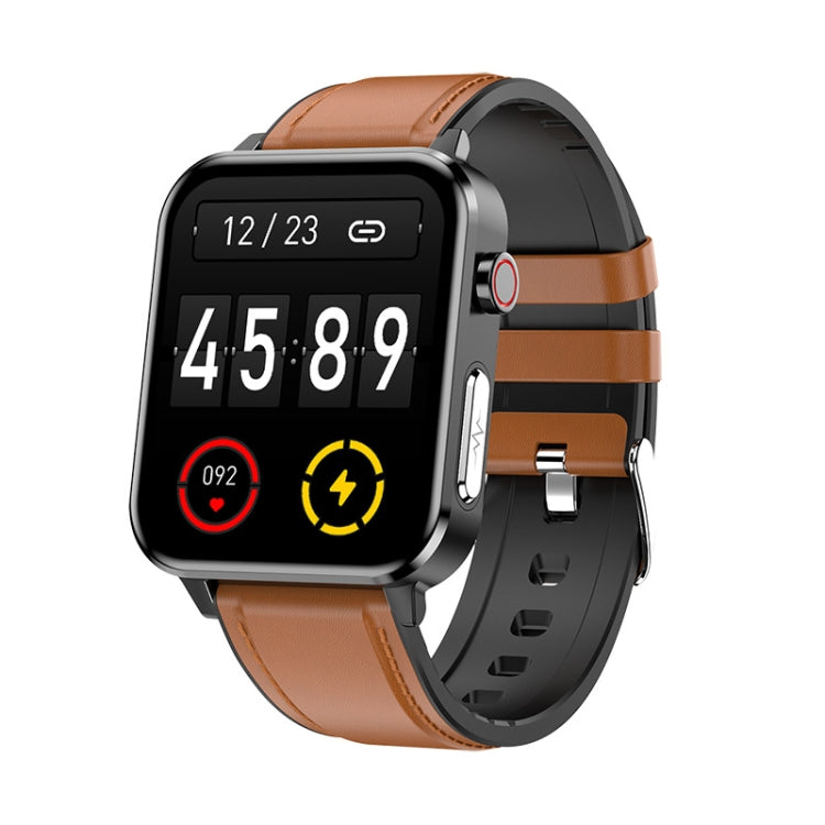 LOANIY E86 Orologio Bluetooth intelligente con monitoraggio della frequenza cardiaca da 1,7 pollici, Blue, Black, Red, Black Leather, Brown Leather, Black Steel