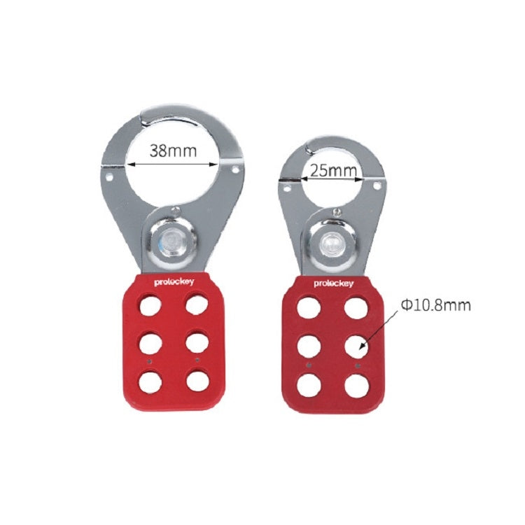 Lucchetto Prolockey per sicurezza industriale in acciaio antiruggine a sei maglie, SH01, SH02