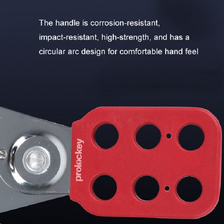 Lucchetto Prolockey per sicurezza industriale in acciaio antiruggine a sei maglie, SH01, SH02
