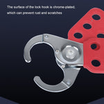 Lucchetto Prolockey per sicurezza industriale in acciaio antiruggine a sei maglie, SH01, SH02