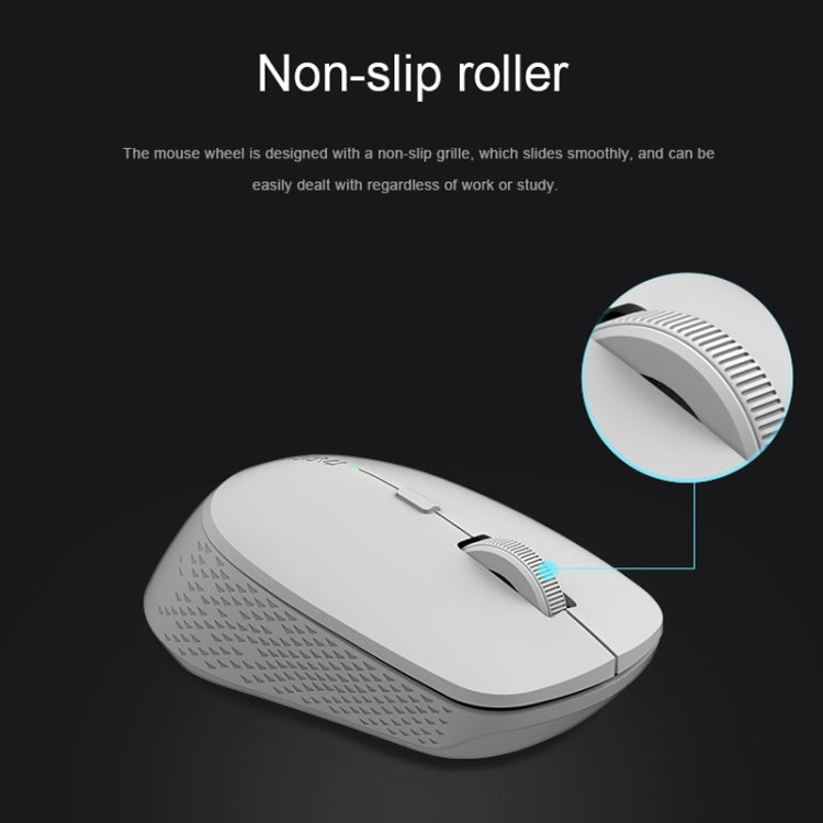 Rapoo M300G 1600DPI 3 Tasti Laptop Office Silenzioso Mouse Bluetooth senza fili, Deep Gray, Blue, Light Gray