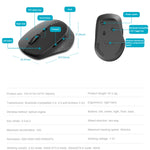 Rapoo M300G 1600DPI 3 Tasti Laptop Office Silenzioso Mouse Bluetooth senza fili, Deep Gray, Blue, Light Gray