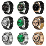LOANIY E18 Pro Smart Bluetooth Call Watch con funzione NFC, Black Silicone, Green Silicone, Gold Silicone, Black Leather, Green Leather, Gold Leather, Black Silver Steel, Green Silver Steel, Gold Steel