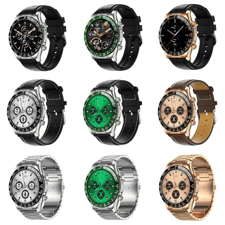 LOANIY E18 Pro Smart Bluetooth Call Watch con funzione NFC, Black Silicone, Green Silicone, Gold Silicone, Black Leather, Green Leather, Gold Leather, Black Silver Steel, Green Silver Steel, Gold Steel