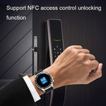 LOANIY E18 Pro Smart Bluetooth Call Watch con funzione NFC, Black Silicone, Green Silicone, Gold Silicone, Black Leather, Green Leather, Gold Leather, Black Silver Steel, Green Silver Steel, Gold Steel