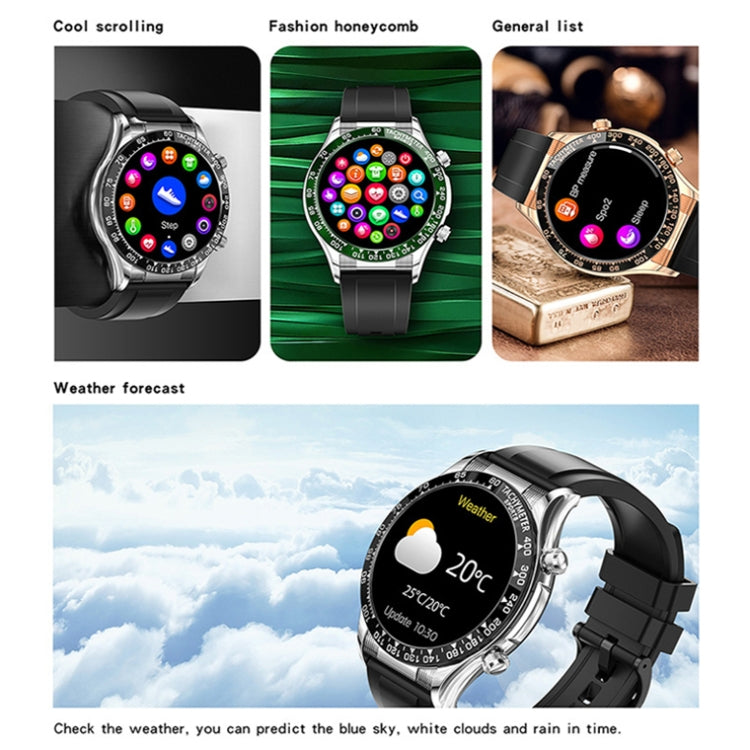 LOANIY E18 Pro Smart Bluetooth Call Watch con funzione NFC, Black Silicone, Green Silicone, Gold Silicone, Black Leather, Green Leather, Gold Leather, Black Silver Steel, Green Silver Steel, Gold Steel