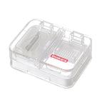 Imakara Mini Square Portable Sealed Medicine Cutter Dispenser Box, Red, Green, Blue, White
