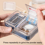 Imakara Mini Square Portable Sealed Medicine Cutter Dispenser Box, Red, Green, Blue, White
