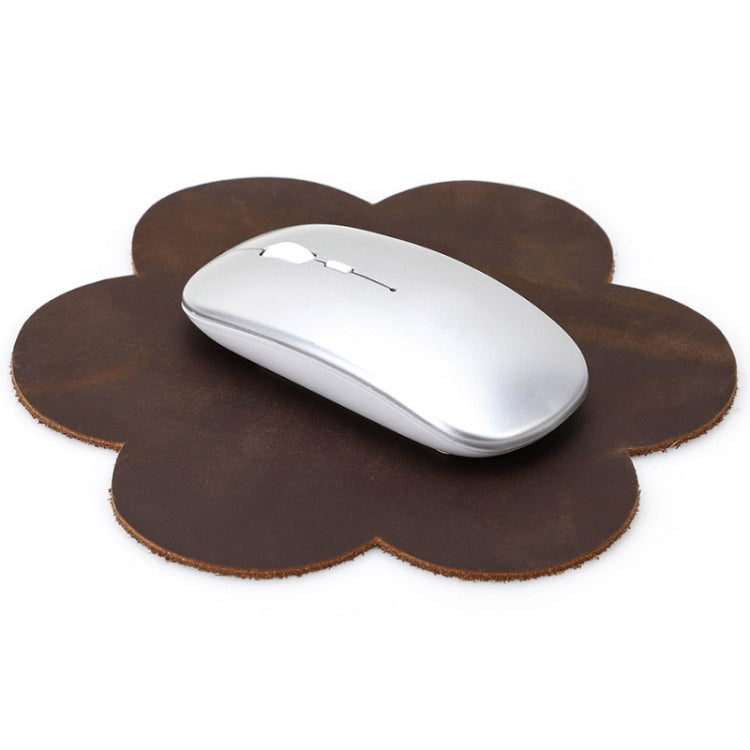 CONTATTI FAMIGLIA Tappetino per mouse per ufficio Petalo retrò in pelle di cavallo pazzo