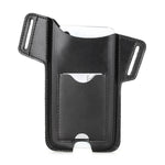 CONTATTI FAMIGLIA Fondina da cintura per cellulare con grande schermo in pelle Crazy Horse, Brown, Black