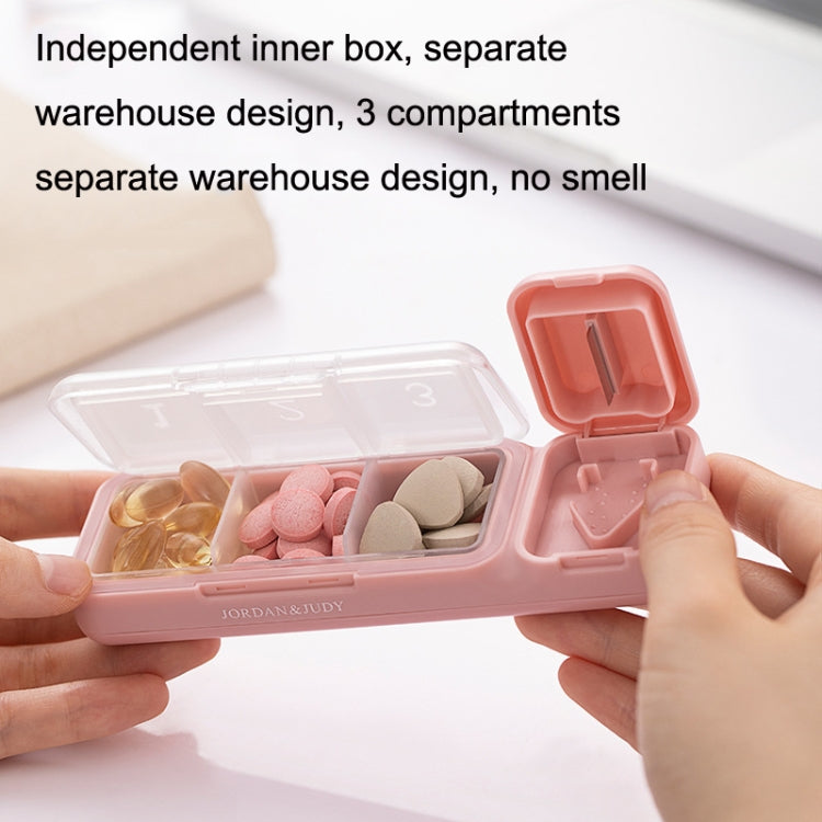 TR017 Taglierina per medicinali portatile Mini scatola per medicinali sigillata per 7 giorni, Green, Purple, White, Pink