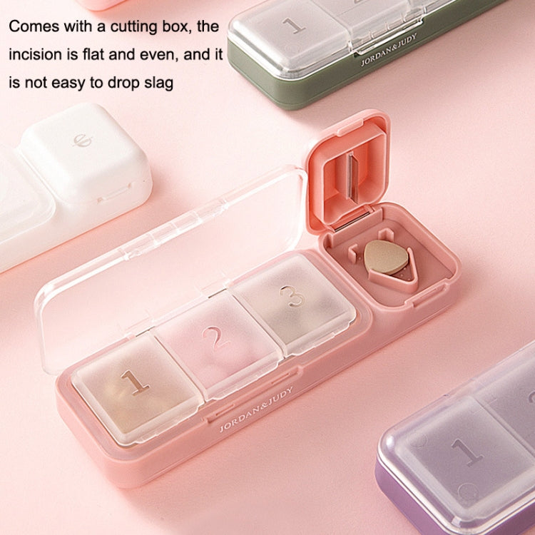 TR017 Taglierina per medicinali portatile Mini scatola per medicinali sigillata per 7 giorni, Green, Purple, White, Pink